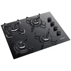 Cooktop Fogão Itatiaia Essencial 4 Bocas Vidro Temperado Preto Bivolt
