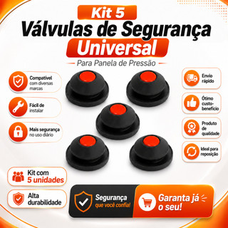 Kit Válvulas de Segurança Universal para Panela de Pressão – Compatível com Diversas Marcas!