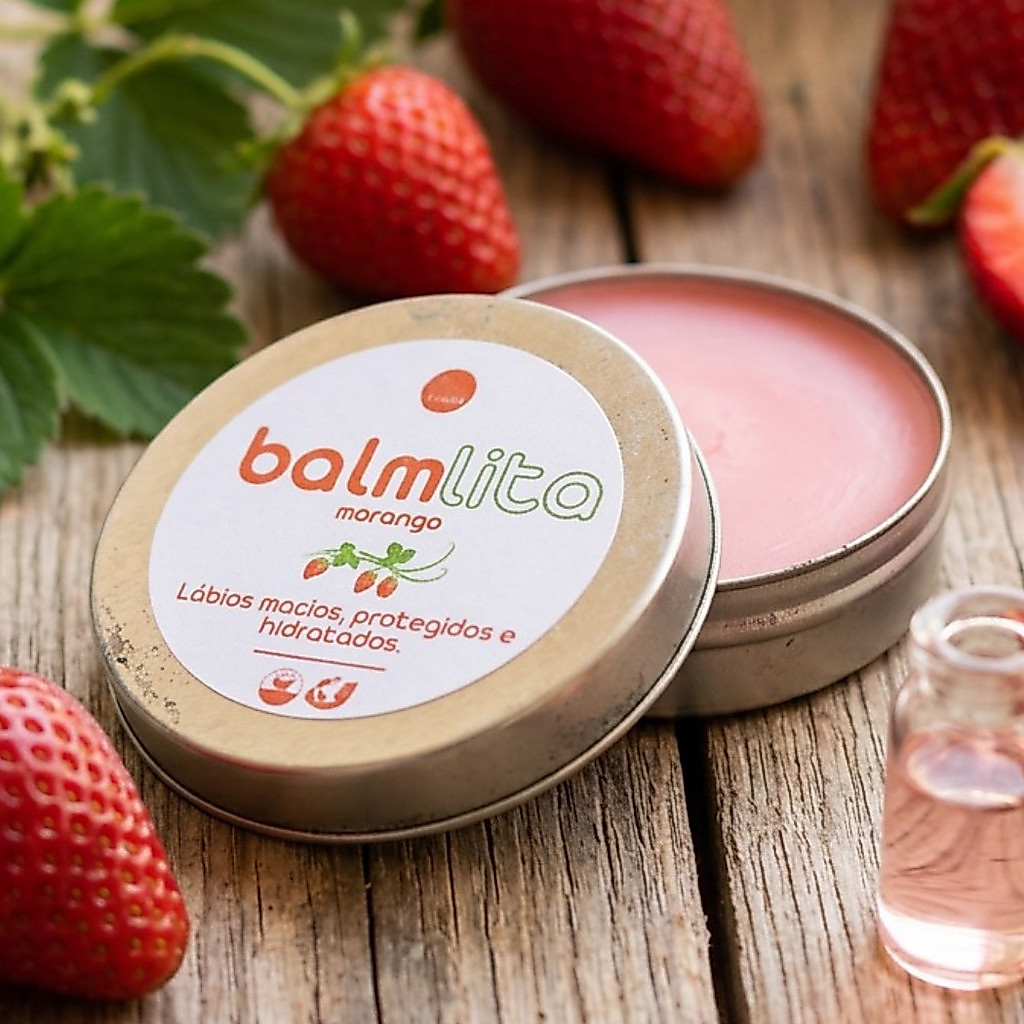 Balm Labial BalmLita | Hidrata, Nutre e Regenera | Manteiga de Karité, Cacau, Óleo de Uva e Vitamina E | Vegano