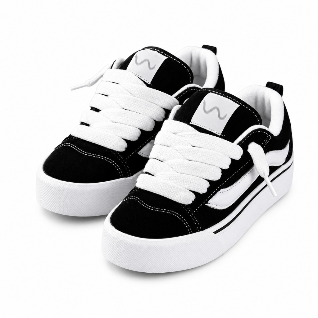 Tenis Knu School Unissex Premium Cadarço Grosso Skate Basquete Confortavel leve Macio Mais Vendido Promoção