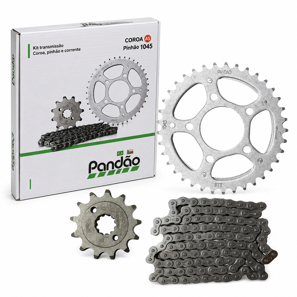 Kit Relação Transmissão Tração Andamento Honda CBX 250 Twister de 2001 até 2008 Similar Original
