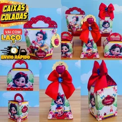 Kit Festa Branca de Neve Baby | 15 Caixas Personalizadas | Lembrancinhas Festa Infantil | Semi Montado