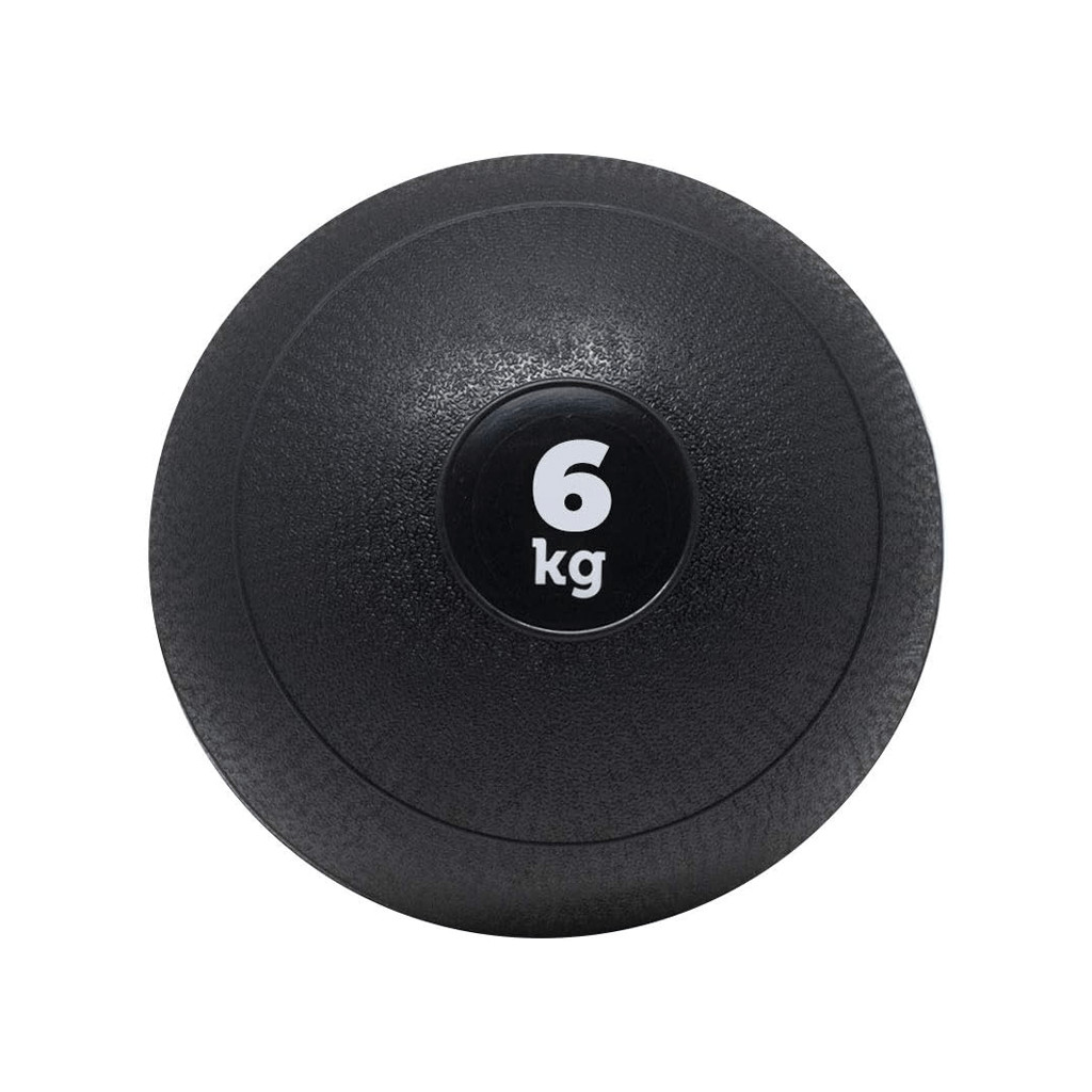 Slam Ball Peso 6kg Crossfit Funcional Ball Preta Borracha Antiderrapante SS Esportes