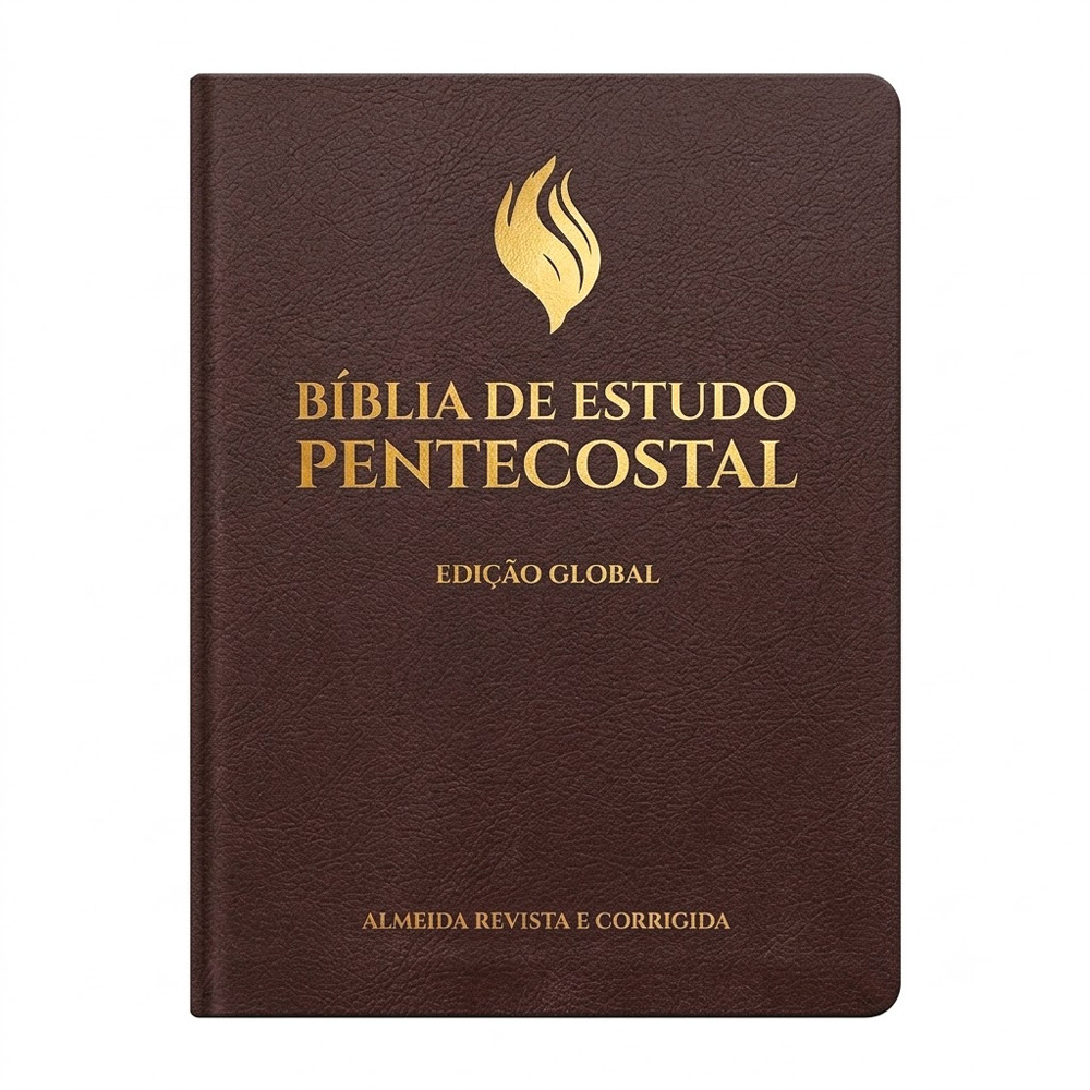 Bíblia de Estudo Pentecostal | Edição Global | ARC | Letra Grande | Capa Luxo Vinho