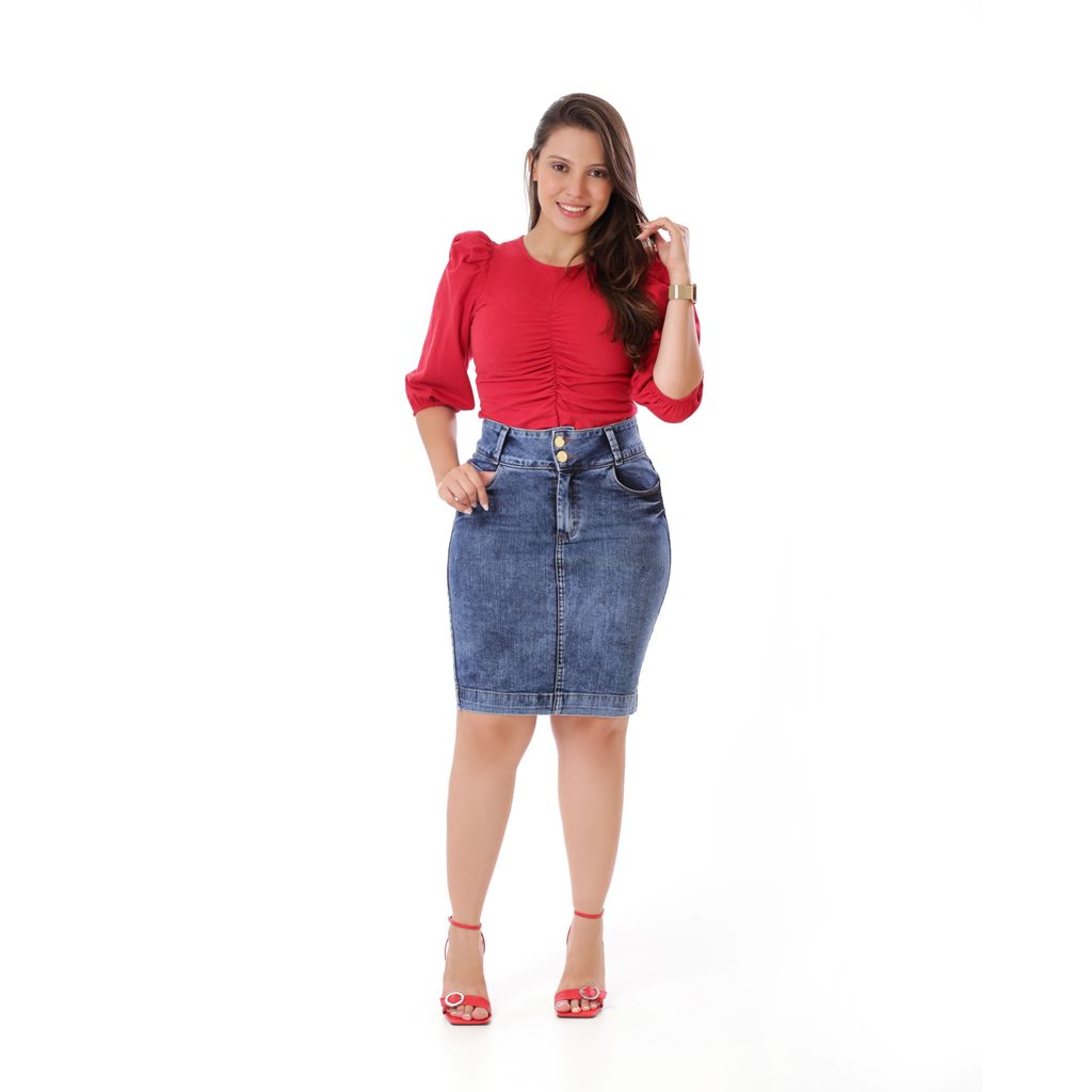 SAIA VECCHI JEANS MODA EVANGÉLICA EXCLUSIVA(250132) SAIA JEANS BASIC SKY 55CM