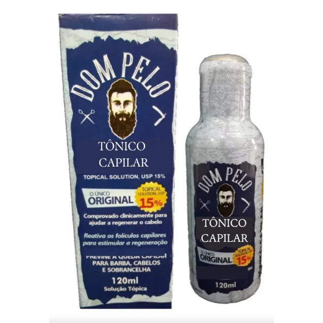 TÔNICO FORTIFICANTE PARA CABELOS BARBA E SOBRANCELHA - 120ML - DOM PELO