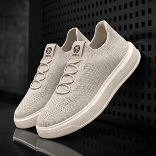 Tênis Knit Masculino Casual Confortável Calce Fácil Leve Respirável Sem Cadarço Slip On USEVR