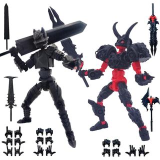 Conjunto de Figuras de Ação 3D T13 (Montagem Completa), Figuras de Ação Multiarticuladas Impressas em 3D, Dummy Titan 13
