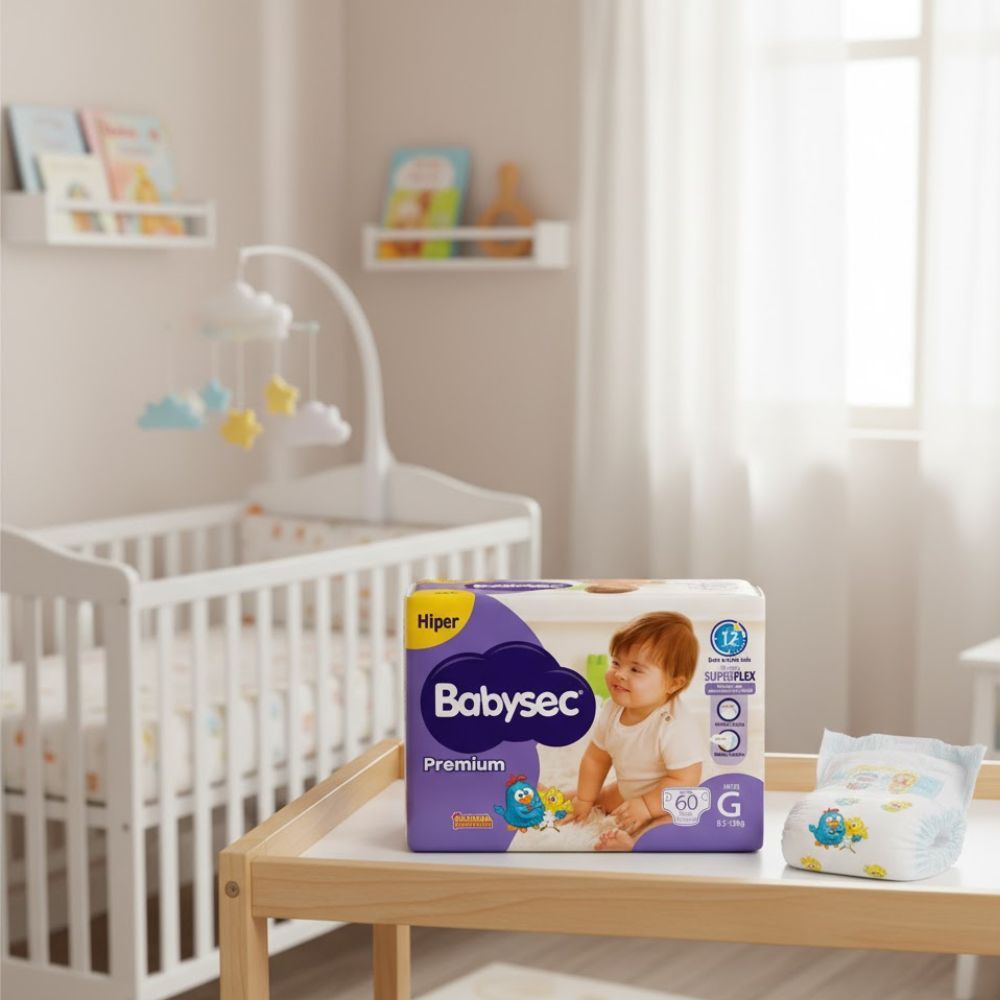 Fralda Infantil Babysec Premium Hiper G com 60 Unidades · foto 2