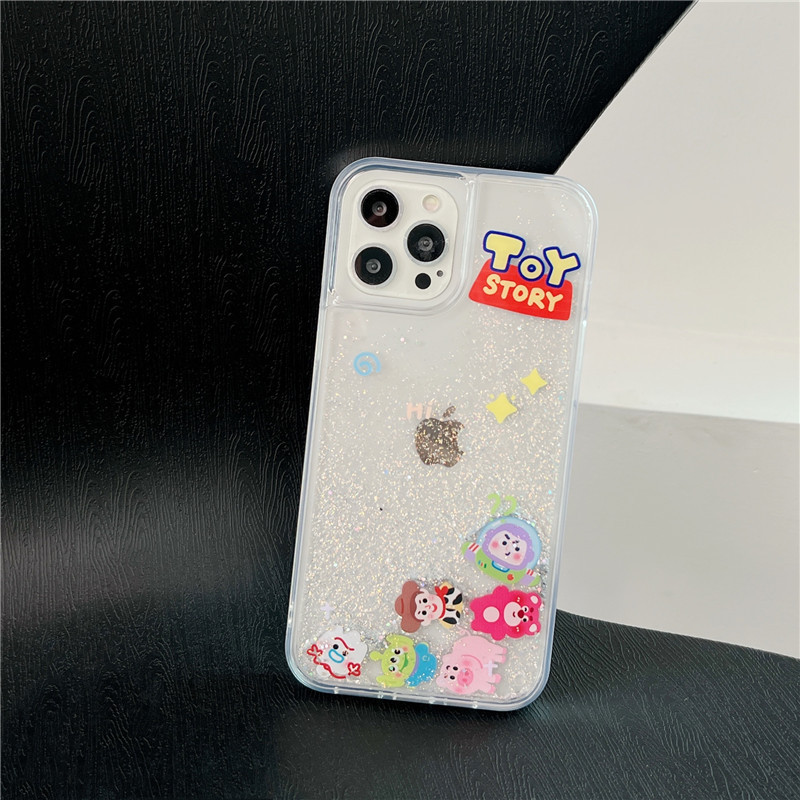 Apple Case iphone14xr Hand 16 Glitter Adequado para 1113 Story 12 Cartoon 15promax Set