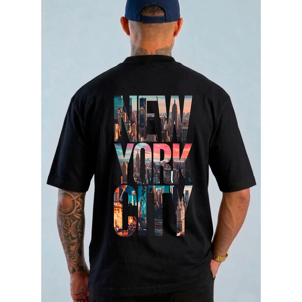 Camiseta Oversized Masculina Estampada Algodão Suedine