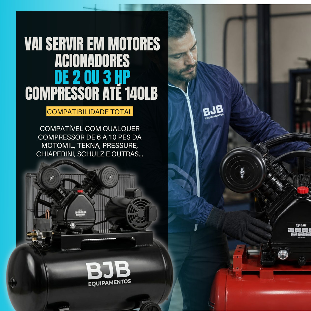 Cabeçote De Compressor 10 Pés 140 Libras Volante 25cm Pistão 51mm em V Compatível com Ferrari Chiaperini Schulz — imagem 2 de 2
