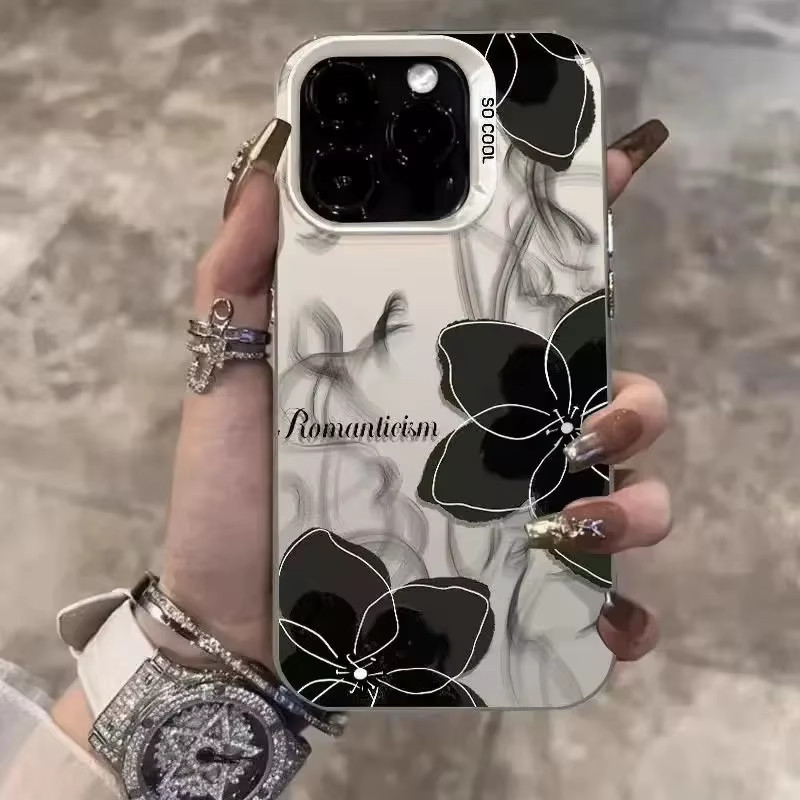 INS Estilo Floral Romântico Capinha Capa para Samsung Galaxy A04S A05S A06 A07 A12 A13 A14 A15 A16 Estrutura anti-queda
