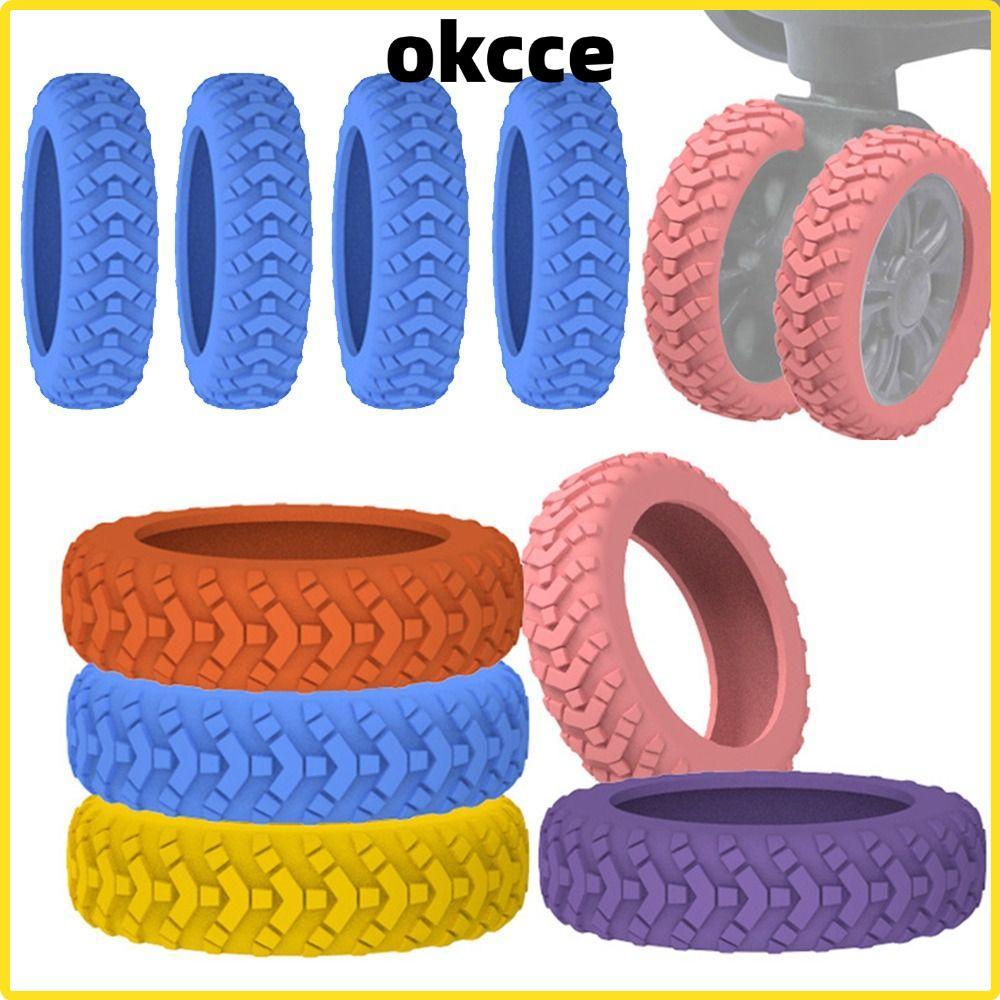 OKCCE 8 Pçs/Set Sapatos De Rodízio De Bagagem De Viagem , Peças De Mala Eixos Rodas Capa De Proteção