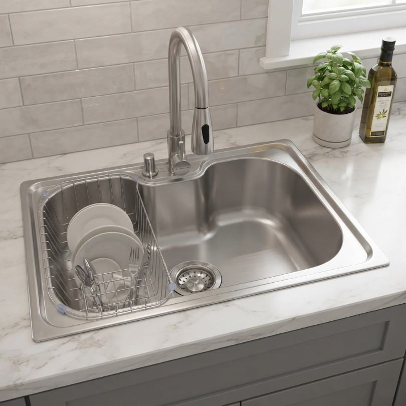 Cuba Gourmet Cozinha Inox 201 60x42cm Completa Com Torneira E Acessórios