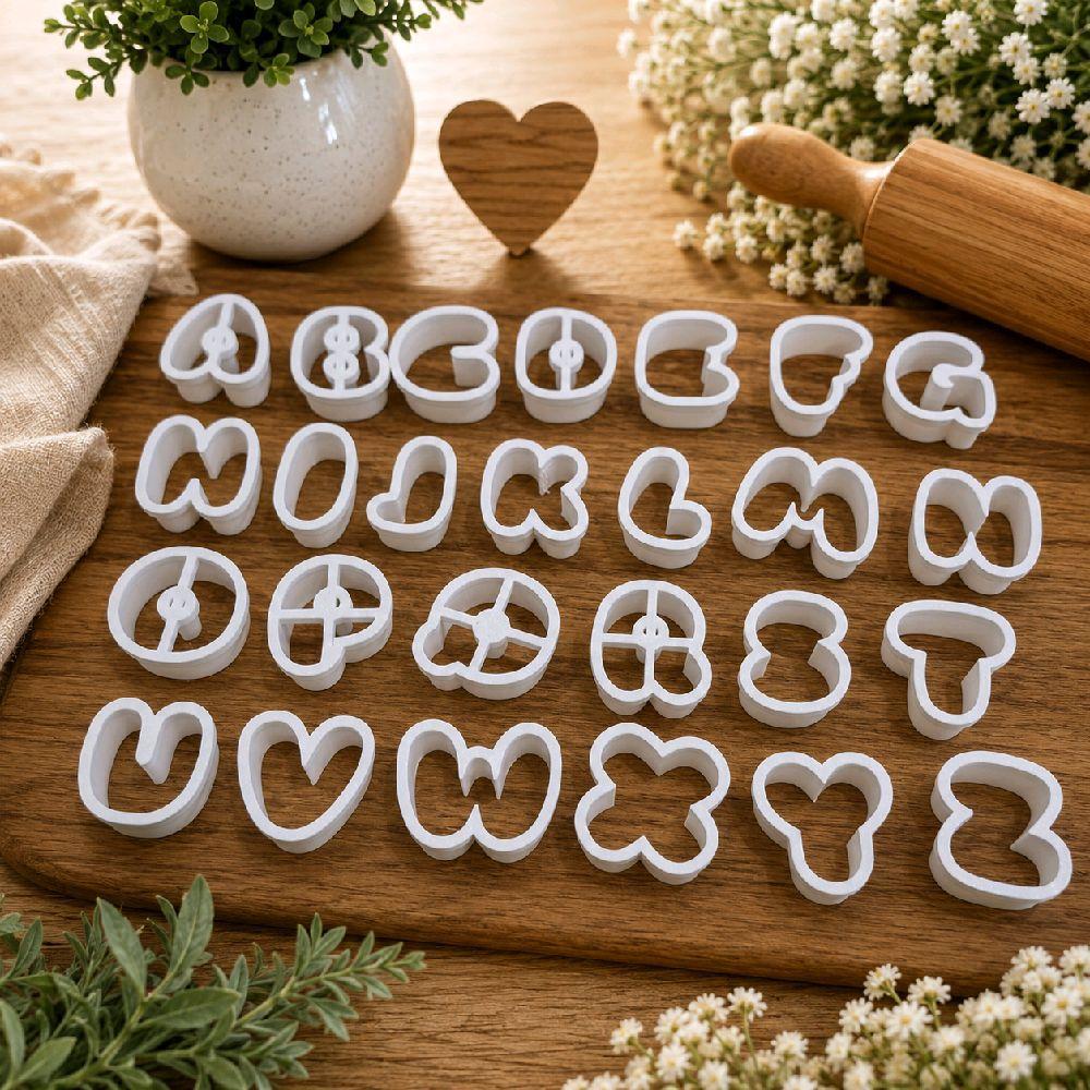 Kit Cortador Modulado 26 Alfabetos Bubble 3cm - Cortador de pasta americana
