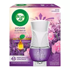 Difusor Elétrico Bom Ar Lavanda e Gerânio Aparelho + Refil 16ml