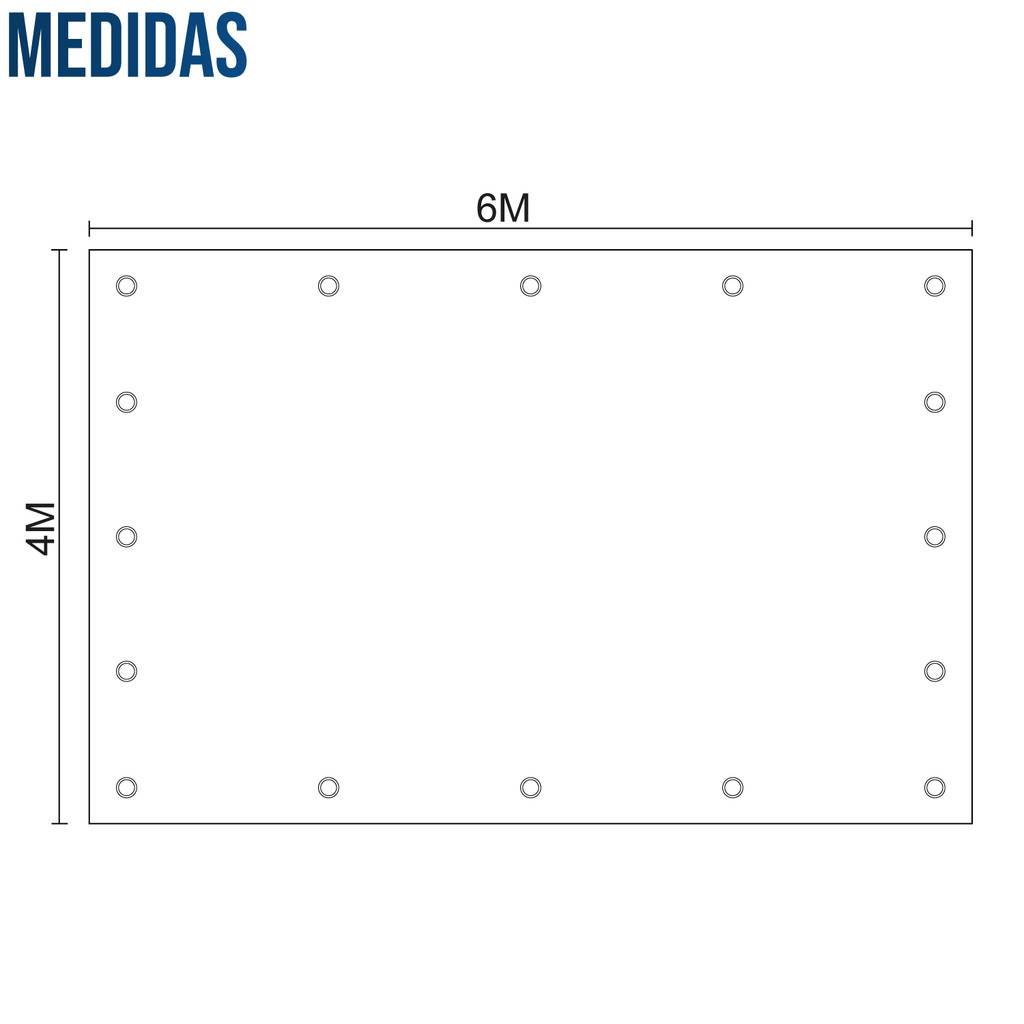 Lona Plástica de Proteção Cobertura Impermeável Azul 6x4 mts · foto 2