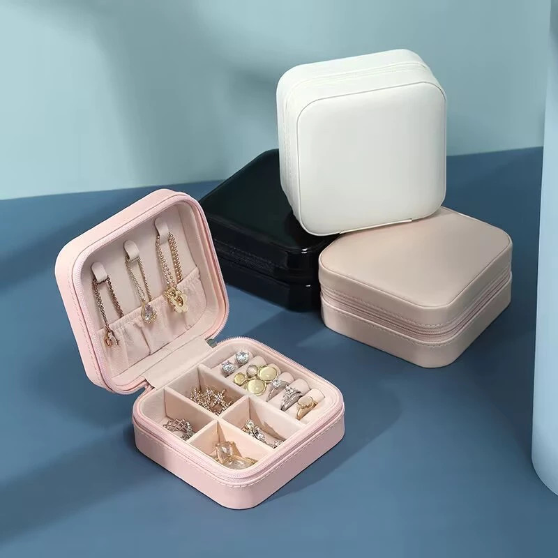 Kit 10/20/30 Porta-Joias para Viagem em Veludo Caixa de Joias Caixa -Organizadora em MDF Médio
