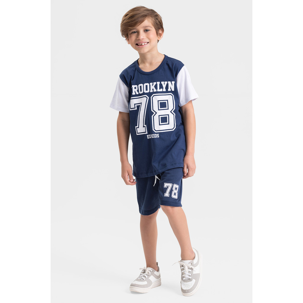 Conjunto Infantil Verão Masculino Menino 2 ao 14 anos Roupa Juvenil - Na Pronta Entrega