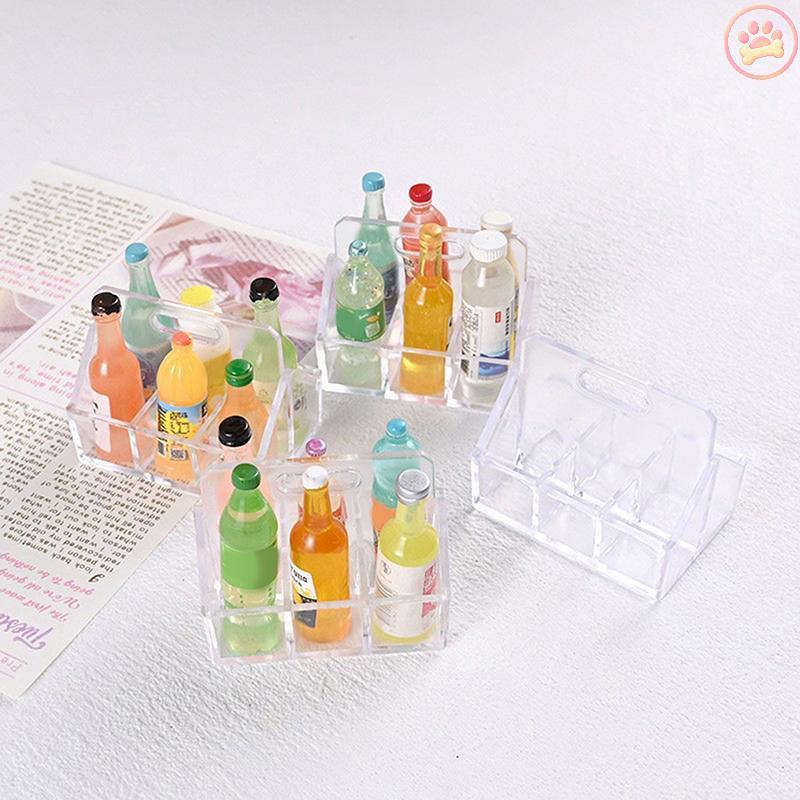 Carro 2 Pçs/1 Conjunto Mini Garrafa De Bebida Leite Base Cena Decoração Comida Jogar Casa De Boneca Brinquedo Modelo Que