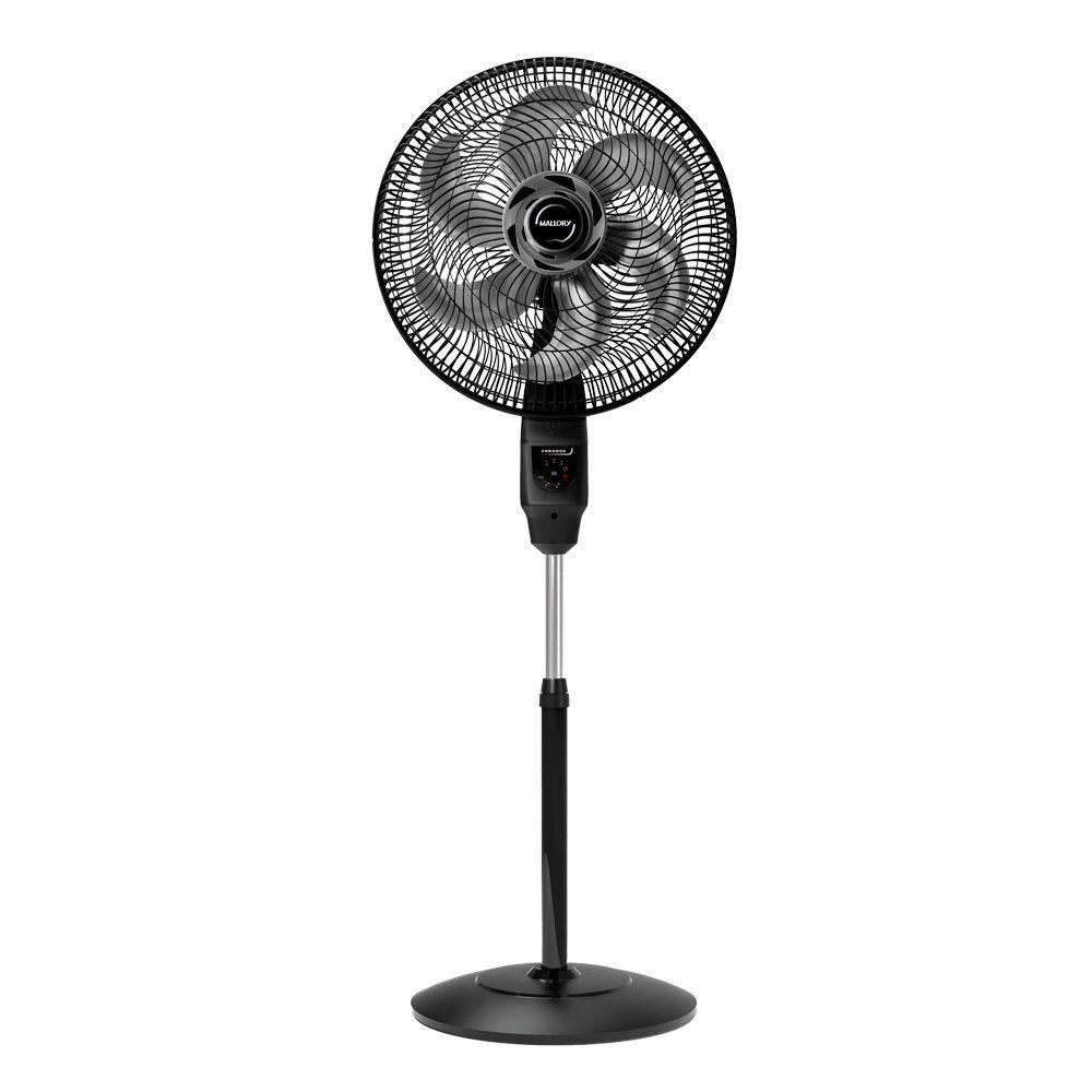 Ventilador de Coluna Mallory 140W 6 Pás Preto Grafite Chronos 110V
