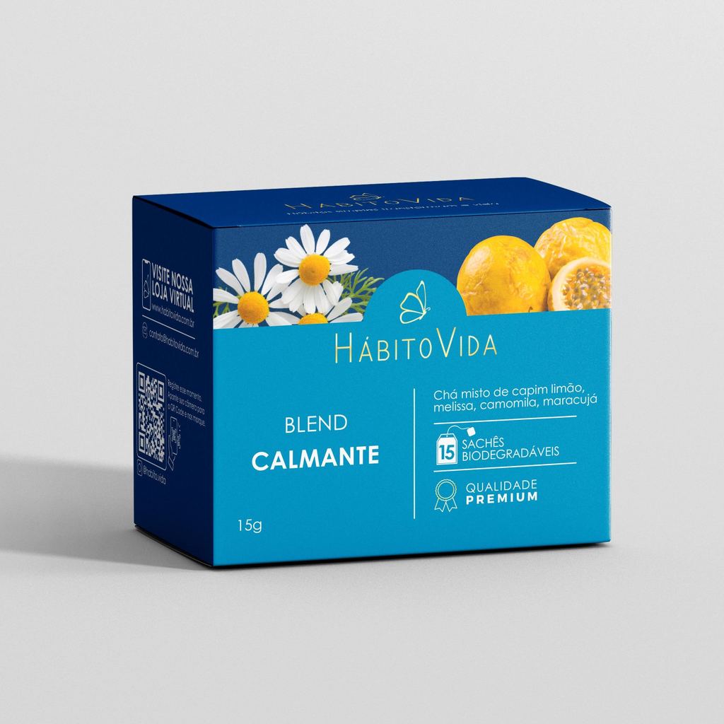 Imagem Chá Calmante Hábito Vida – 15 Sachês | Blend de Ervas para Relaxamento e Bem-Estar