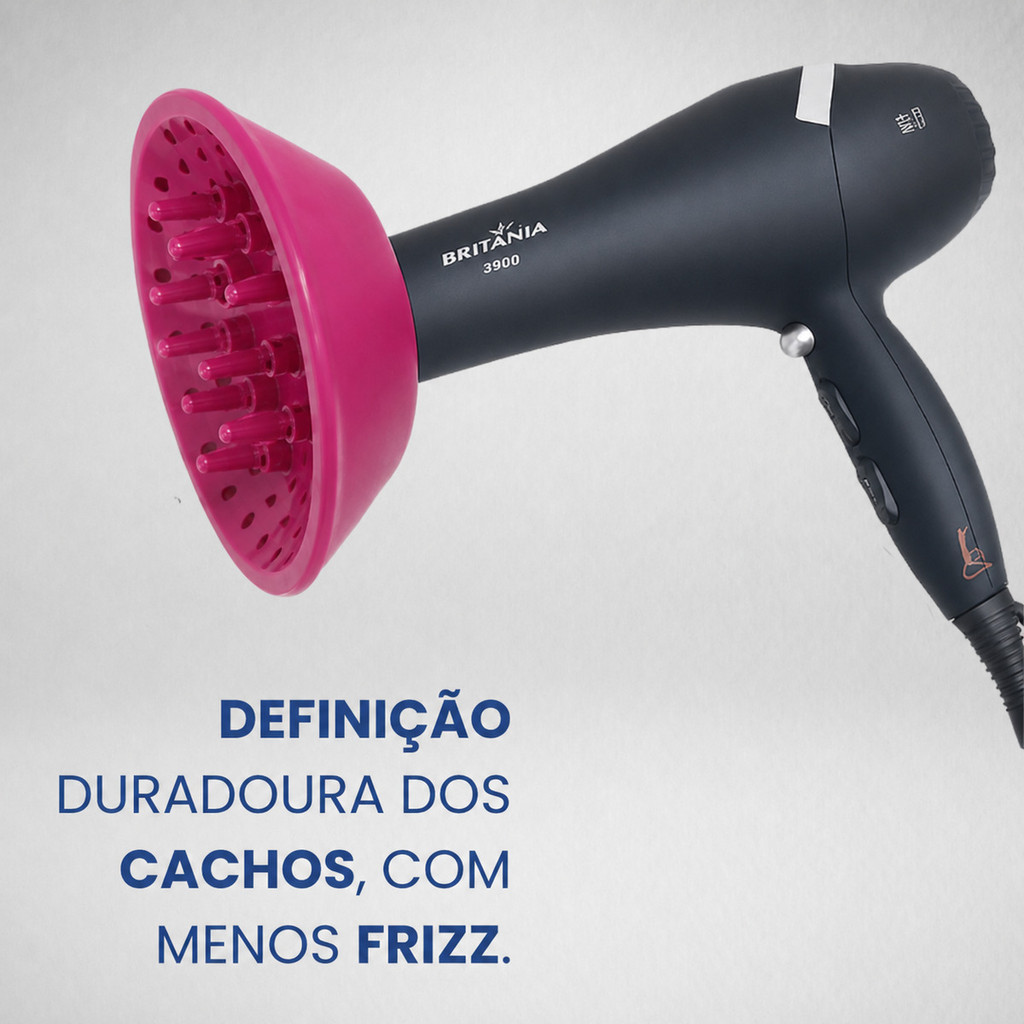 Difusor Cachos Universal Para Secador Taiff Vários Modelos Rosa — imagem 2 de 2
