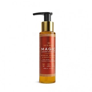 Óleo Corporal Mágico Besque, 3.4oz, Óleo Corporal Feminino Pós-Banho, Cuidado Hidratante para Todo o Corpo, Efeito Preen