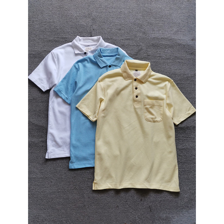Comércio exterior pedido Original exportação pedido japonês masculino primavera verão malha algodão lapela Casual camisa