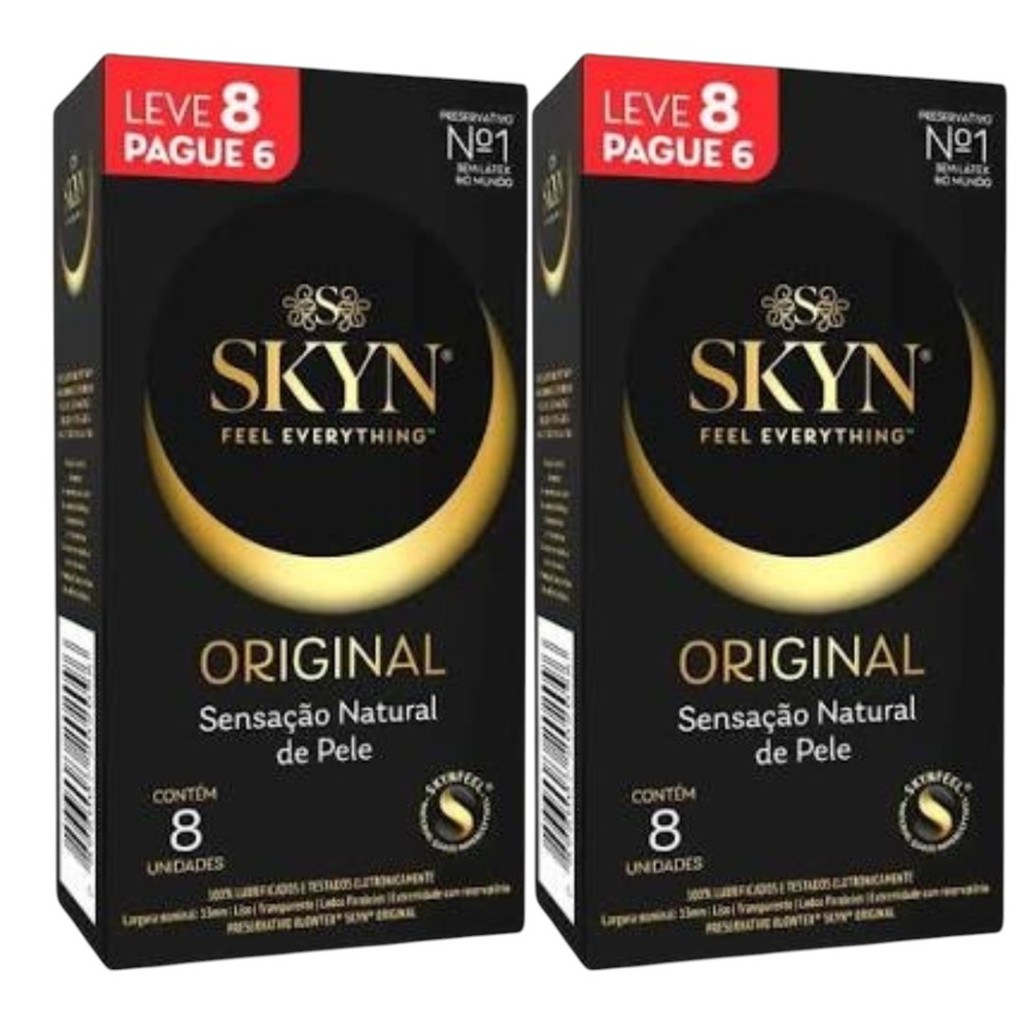 Kit 2 Preservativo Skyn Original Sensação Natural de Pele C/ 8un - Blowtex