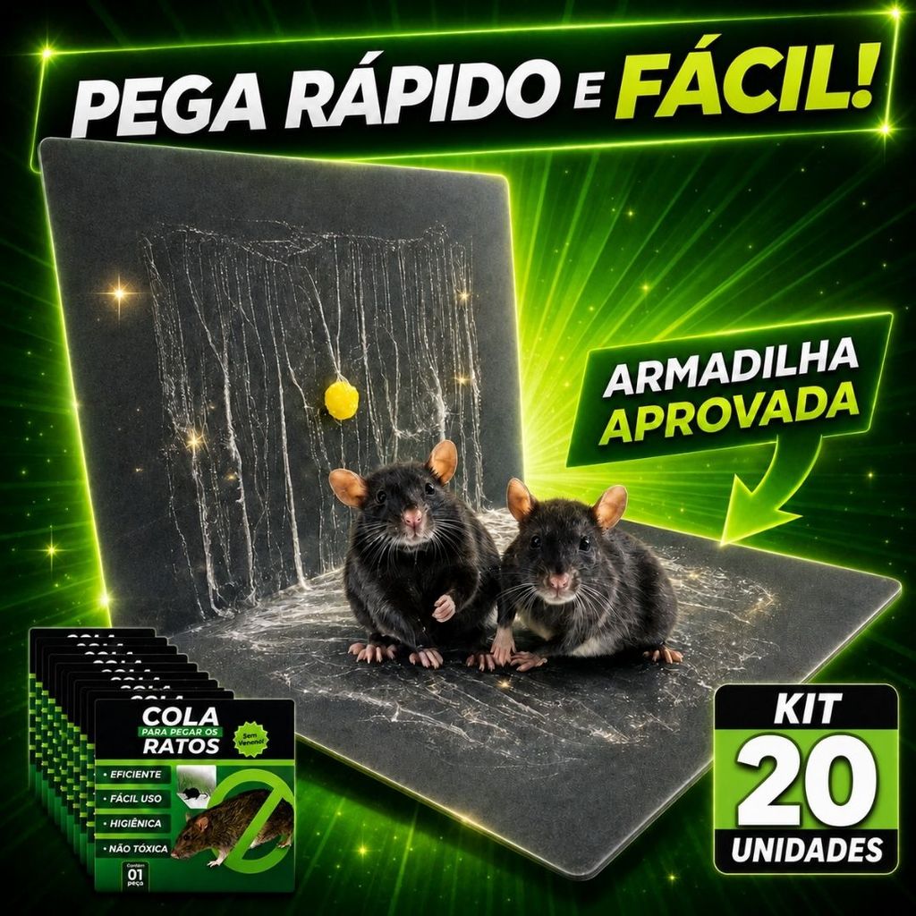 Kit Armadilha Adesiva Cola Pega Insetos Rasteiros Baratas Pragas Premium