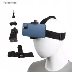 🔥 Suporte Cabeça Celular Universal, Gravação POV 4 a 7 Polegadas