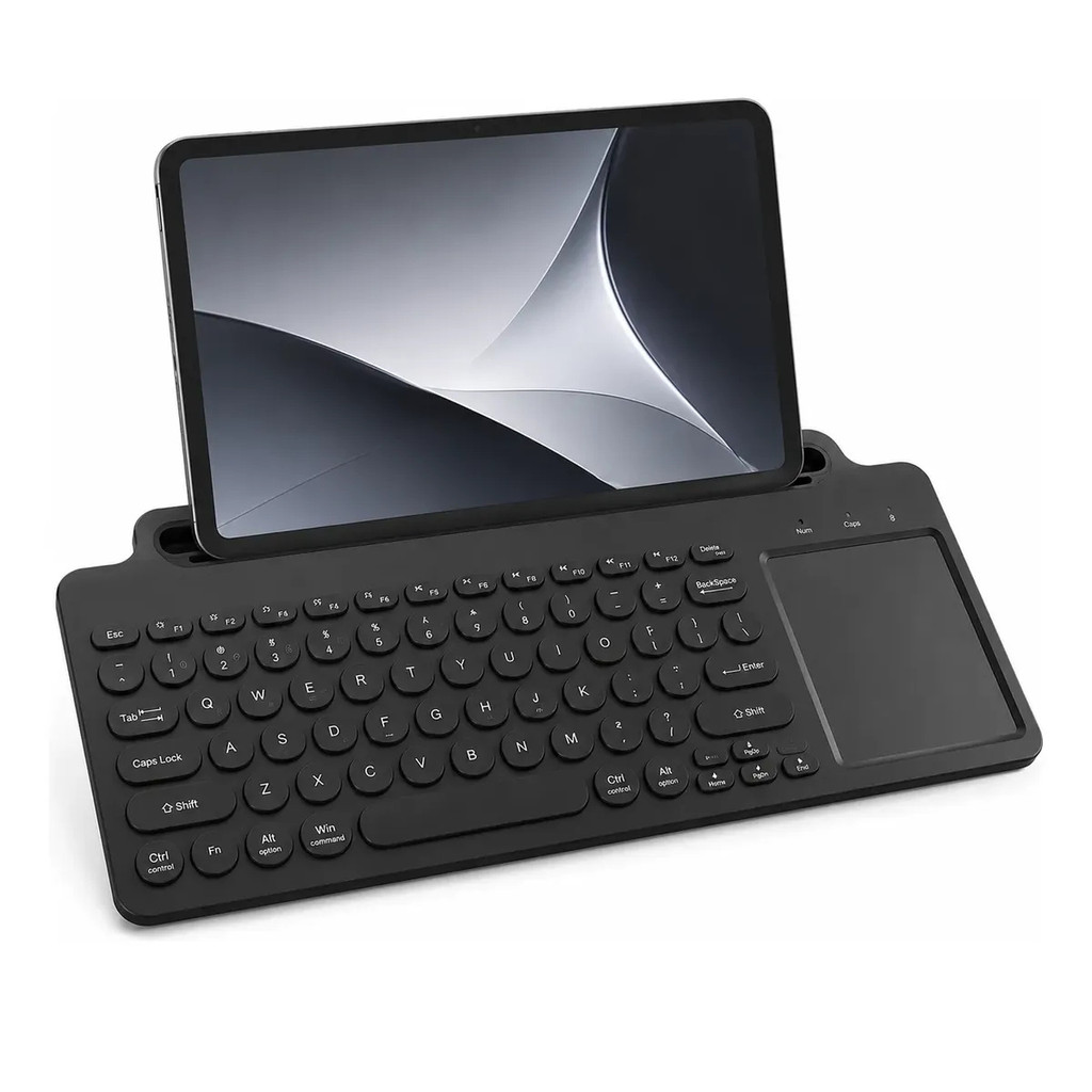 Teclado Bluetooth Sem Fio Para Tablet Com Touchpad 2.4g Preto
