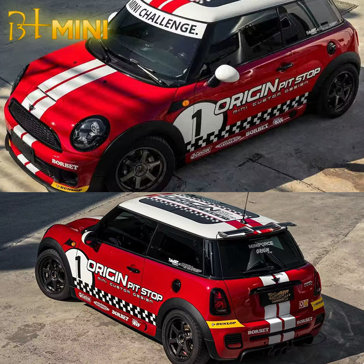 BMWMINI Mini Carro Inteiro Pista Única Garland Cooper Modificado F54 F55 Adesivo Esportivo Barra de Cores