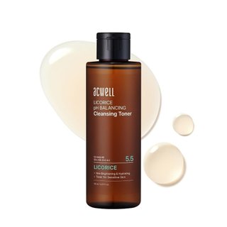 ACWELLL Ácido glicirrizínico pH5.5 Tônico equilibrante - Tônico facial coreano sem álcool e água adstringente, Fórmula h