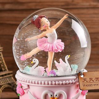 Dança ballet Bola De Cristal Caixa De Música Rotativa Presente De Aniversário Da Menina Para Meninas Crianças Estilo Pri