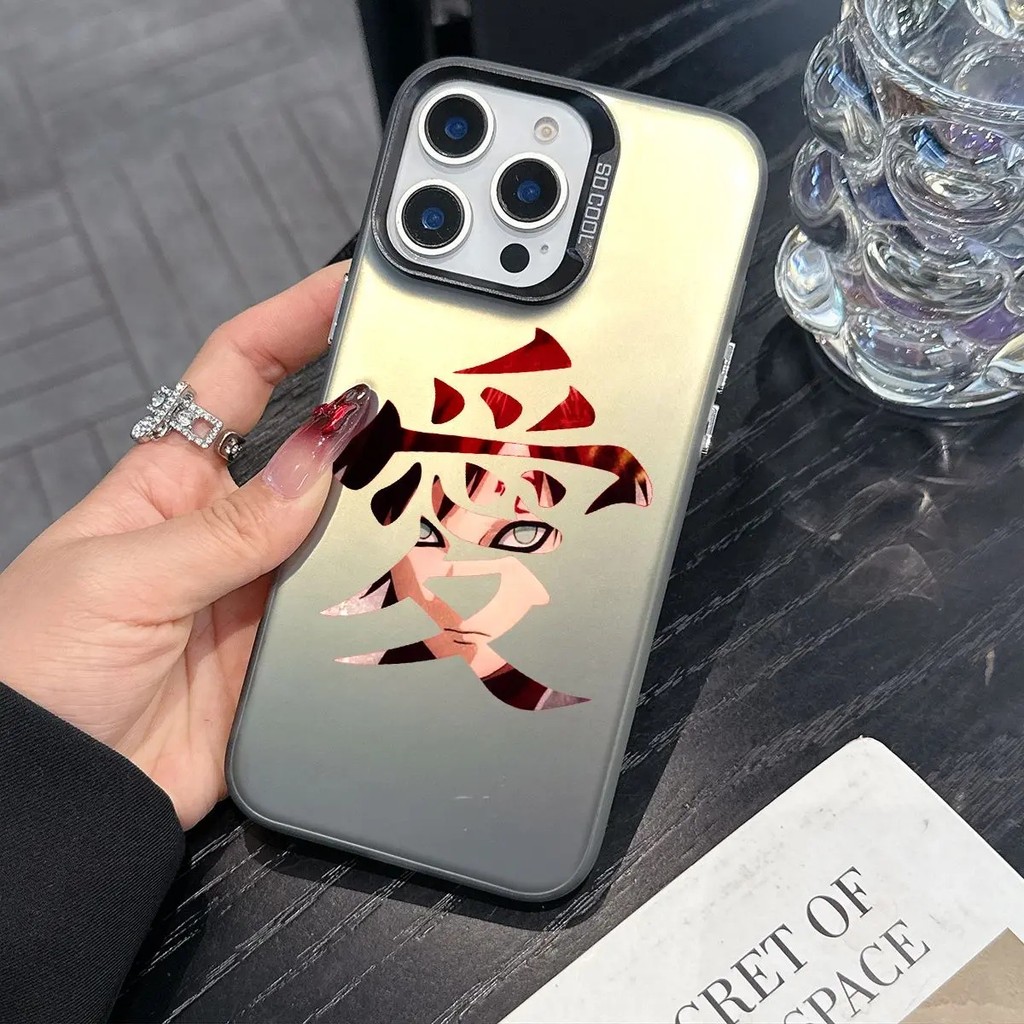 Capa de celular com Gaara símbolo Amor Naruto para iPhone 17,16,15,14,13,12,11,8,7,X,XR,Pro,Pro Max,Plus Moto G05,G14,G