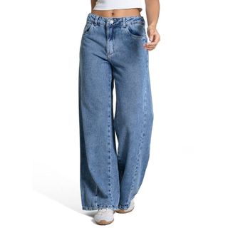 Calça Jeans Sawary Wide Leg Petit - 283892