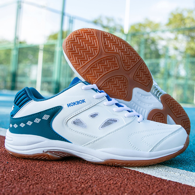 Anti-colisão Toe Badminton sapatos microfibra plutônio U luz superior sola elástica aperto