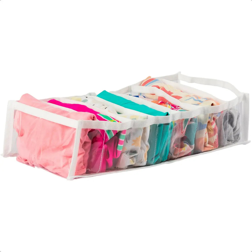 Organizador Colmeia Para Gaveta 7 Divisórias Branco Flexível