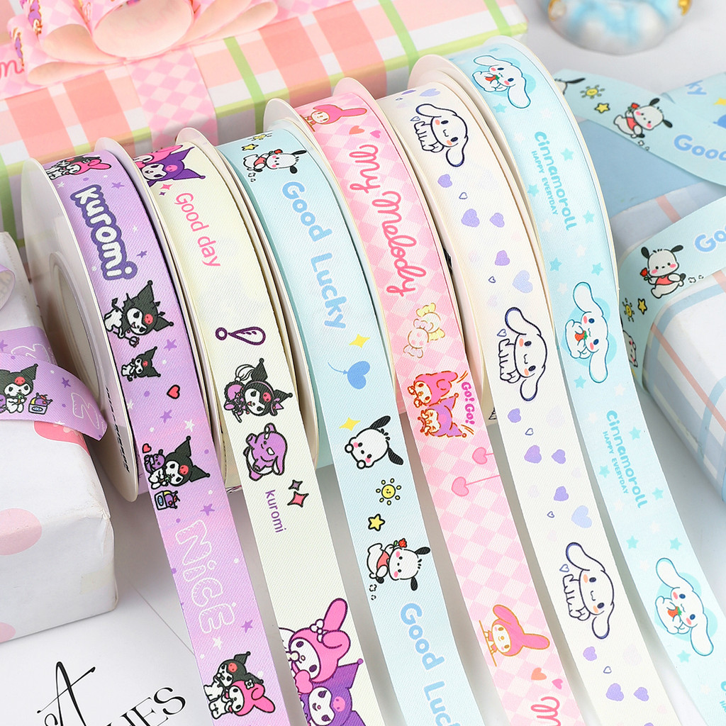 Crianças fita Kuromi canela Pacha cão melodia diy Sanrio dos desenhos animados lembrança arco fita