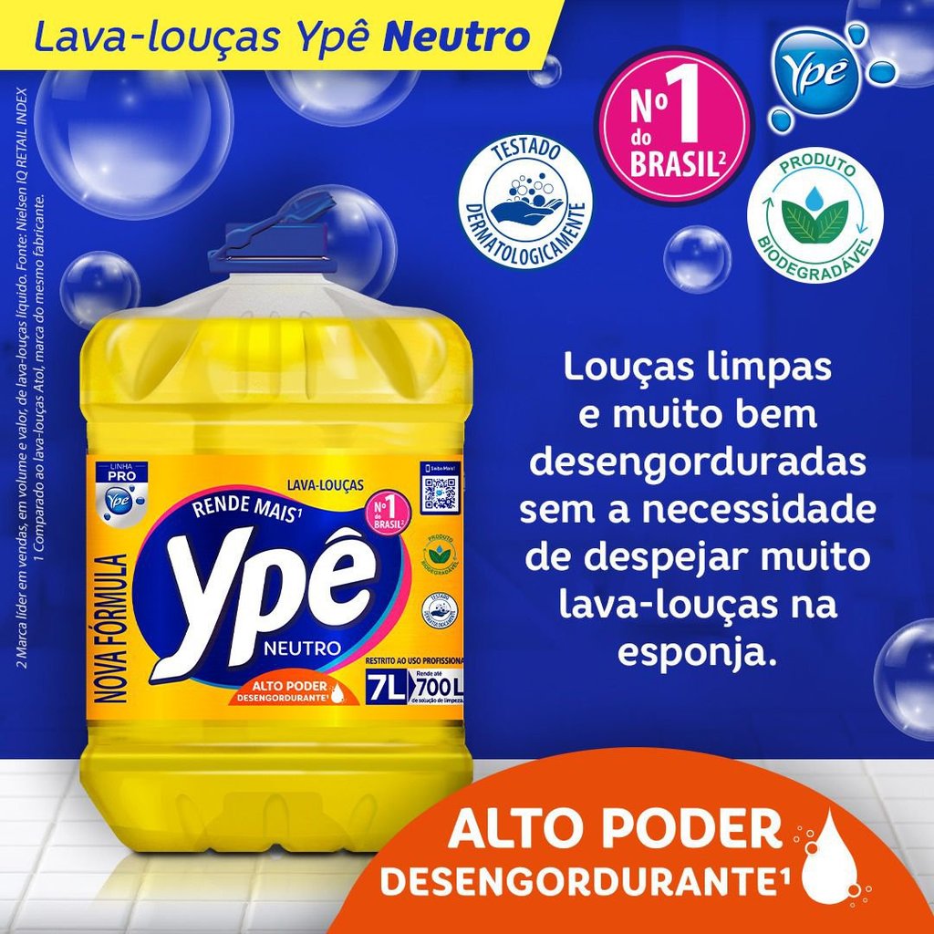 Detergente Ypê Neutro Pro 7l — imagem 2 de 2
