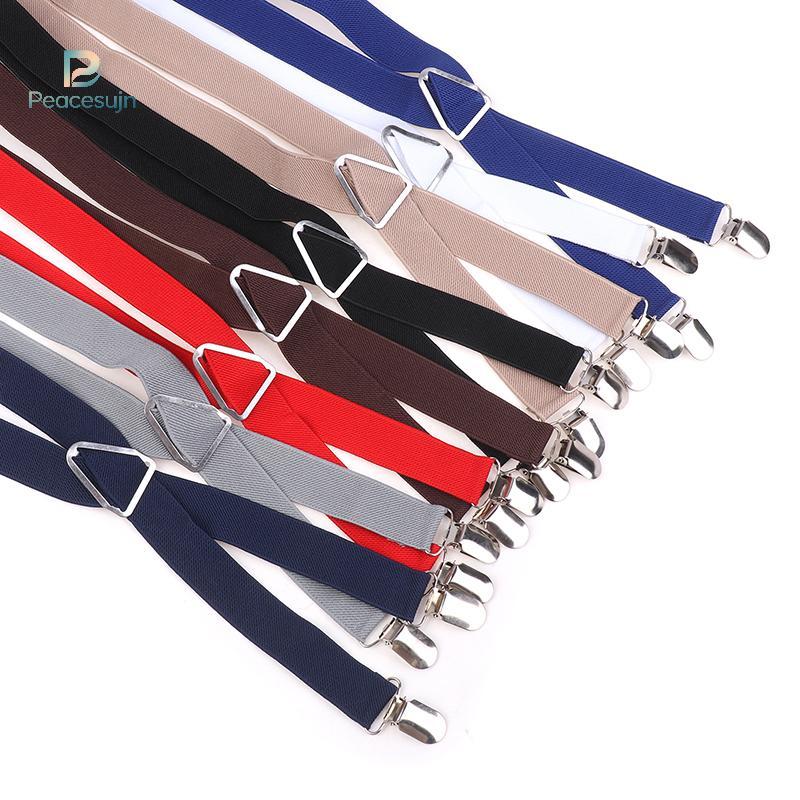 Suspensórios Elásticos Ajustáveis Peacesujn Para Adultos E Crianças-Conjunto De Masculinos Femininos Meninos Meninas Ace