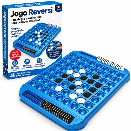 Jogo de Tabuleiro Reversi Clássico Estratégia e Raciocínio Jogos Clássicos