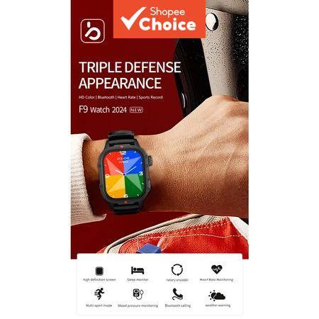 TechLife Relógio Inteligente F9 Relógio Esportivo com Chamada Bluetooth, Monitor de Frequência Cardíaca e Rastreador de
