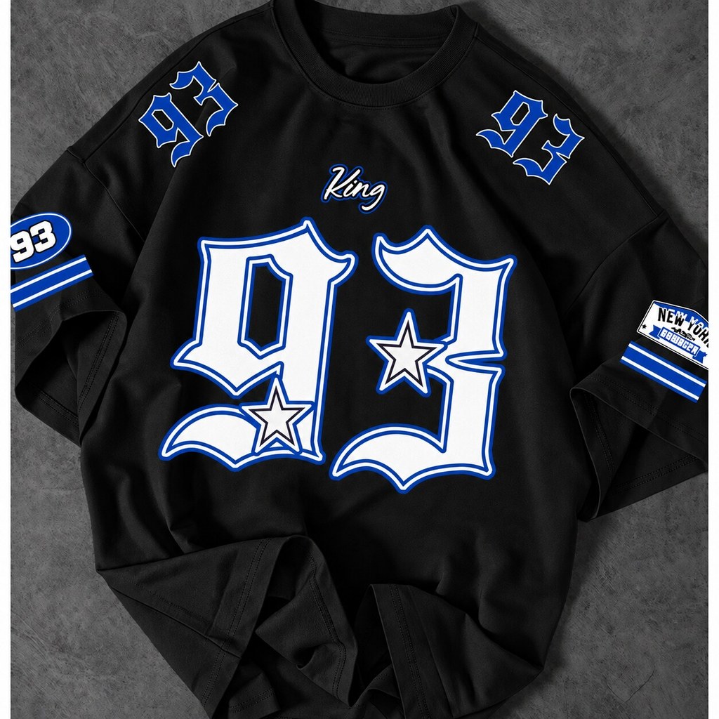 Camiseta Oversized 93 Streetwear Estilosa Confortavel Basquete Casual Moda Gringa