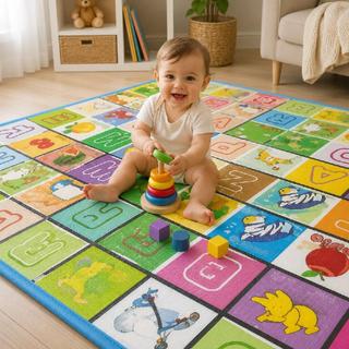 Tapete Infantil Térmico 2 Metros Dobrável Impermeável Tatame Bebê Educativo Com Bolsa Transporte Ginásio