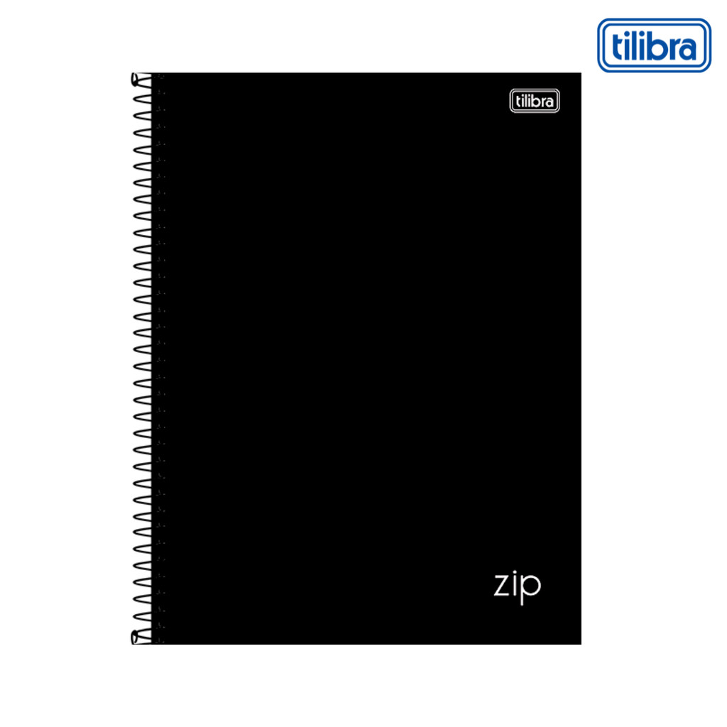 Caderno 1 Matéria Universitario ZIP preto -TILIBRA Capa:UNIDADE