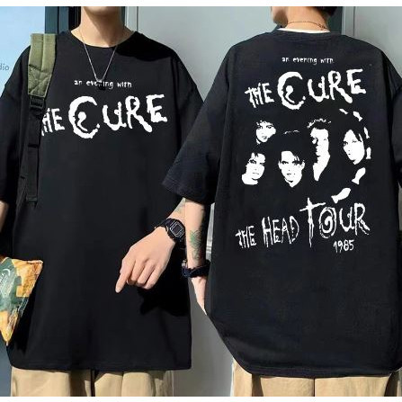 [Camiseta Premium em Algodão Puro]GXG Camiseta Básica Algodão Unissex Com Manga Curta Moda Verão The Cure Banda De Rock